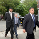Bayna Lekheim El-Amin (left) is walked into Manhattan Central Booking in New York City on June 16, 2015. El-Amin was arrested for allegedly attacking a man at the Dallas BBQ restaurant in Chelsea.
Jefferson Siegel/New York Daily News via Getty Images